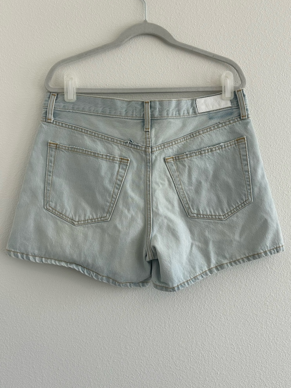 Re/Done Mid Rise Boy Shorts - Picture 6 of 9